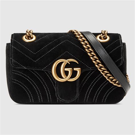 gucci mini marmont velvet bag|Gucci denim marmont bag.